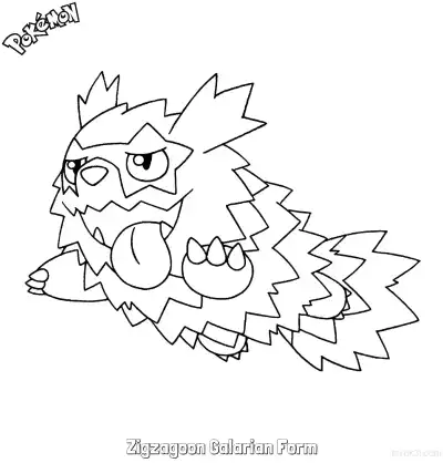 Free printable Zigzagoon Galarian Form Coloring Page - Free Printable Pokemon Coloring Sheets coloring page